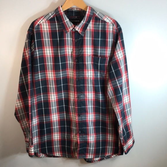 Midtown Plaid Long Sleeve Shirt Size XL - Picture 1 of 6